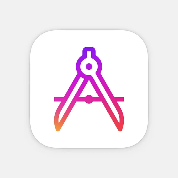 Divider App icon template. Mobile application icon. Vector colorful photo icon — Stockový vektor