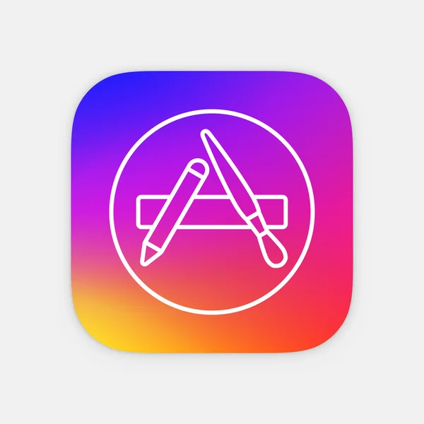 Vector apps shop icon. App icon template. Mobile application icon. Vector colorful photo icon — Stockvector