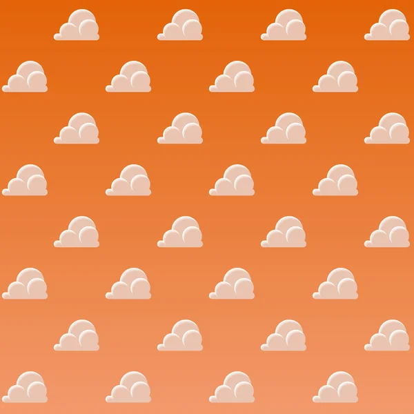 Nubes de dibujos animados Patrón de fondo. Cielo con patrón de nubes. Ilustración vectorial — Archivo Imágenes Vectoriales