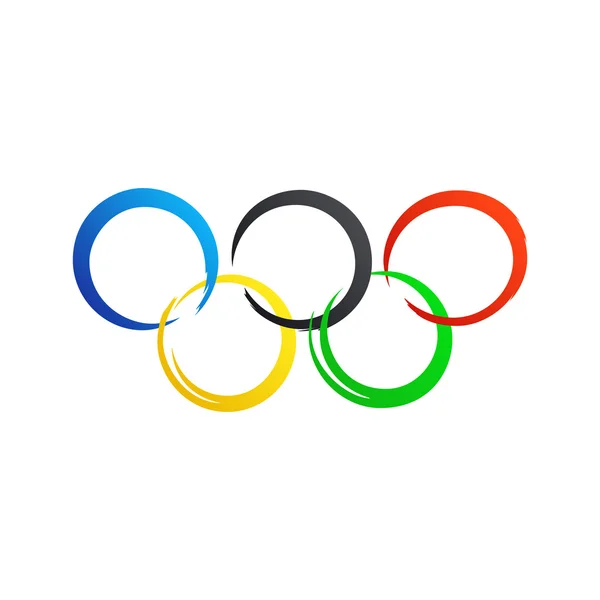 Olympic rings icon template. Vector illustration — Stockový vektor