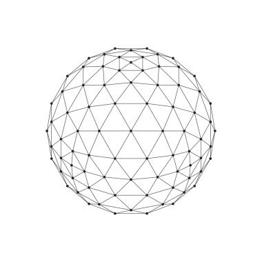 3D octahedron tel kafes kafes küre. Ağ hattı, Hud tasarım küre. Vektör çizim Eps10