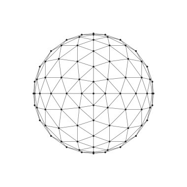 3D octahedron tel kafes kafes küre. Ağ hattı, Hud tasarım küre. Vektör çizim Eps10