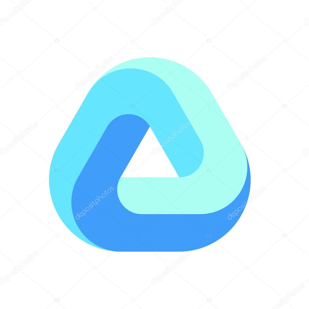 Penrose triangle icon. Impossible triangle shape. Optical Illusion. Vector Illustration isolated on white