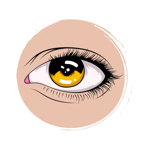 Het aantal vrouwelijke ogen. Vectorillustratie voor gezondheid glamour design. Oogpictogram — Stockvector