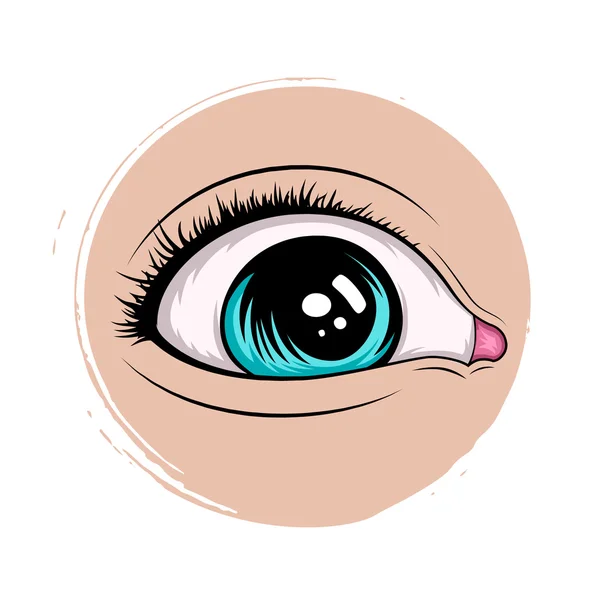 Conjunto de ojos femeninos. Ilustración vectorial para el diseño de glamour de salud. Icono del ojo — Archivo Imágenes Vectoriales