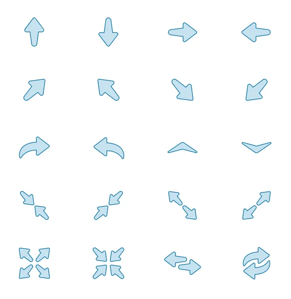 Pijlen & richting pictogrammen — Stockvector