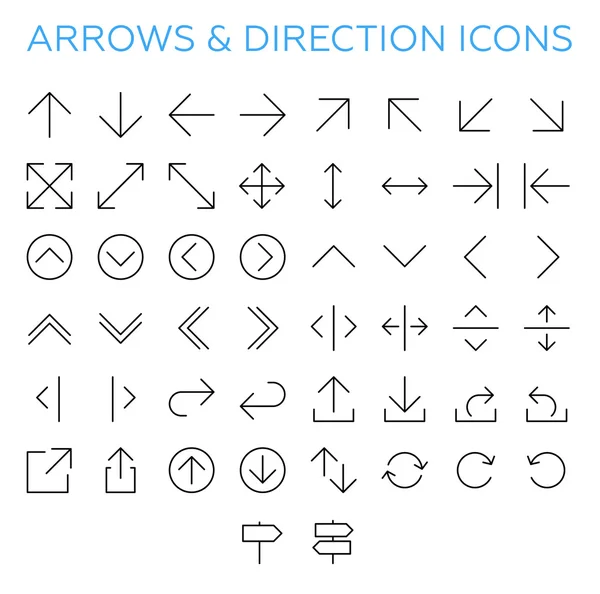 Pijlen & richting pictogrammen — Stockvector