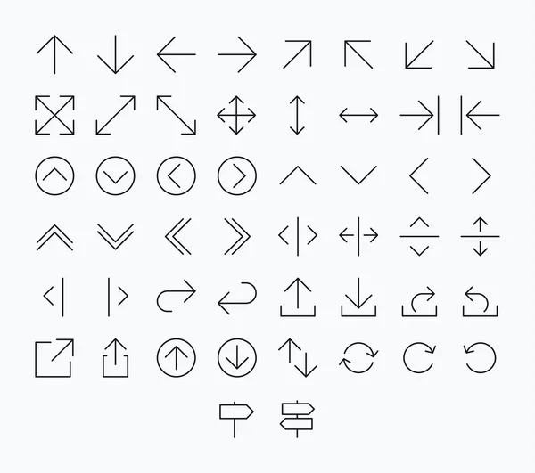 Flèches & Icônes de direction — Image vectorielle