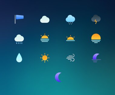 Hava simgeler. basit bir set