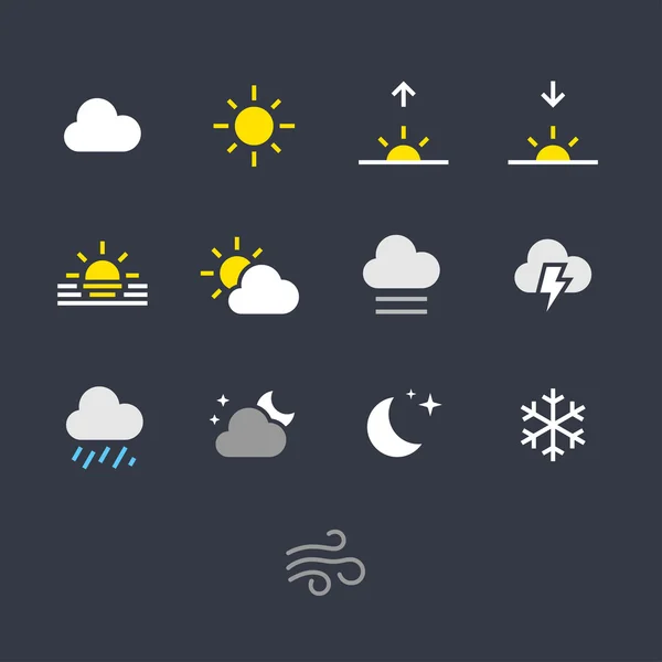 Weather icons. — Stock Vector