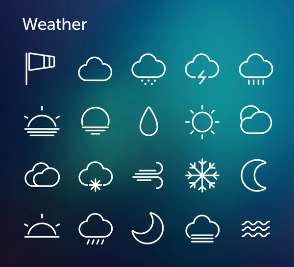 Icônes météo. Set simple — Image vectorielle