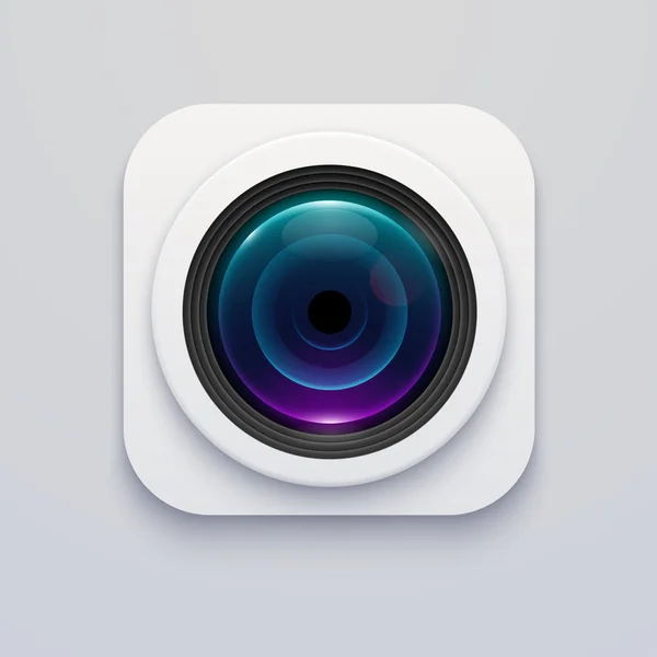 Φωτογραφική μηχανή ή τη φωτογραφία app εικονίδιο. — Διανυσματικό Αρχείο