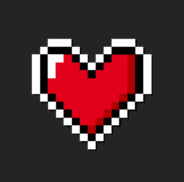 Pixel corazón — Vector de stock