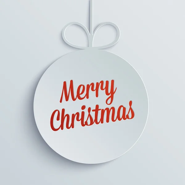 Christmas applique background with red calligraphy — 스톡 벡터