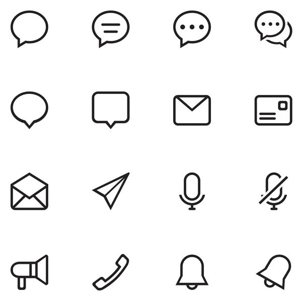 Set icone di comunicazione. — Vettoriale Stock
