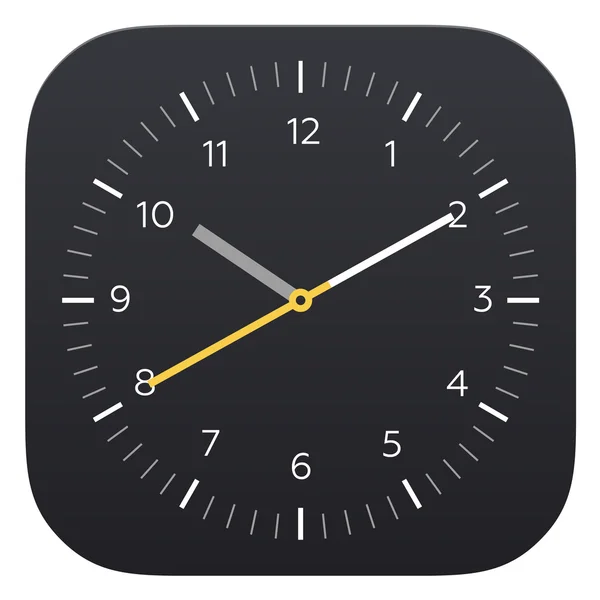 Reloj icono de la aplicación plantilla . — Vector de stock