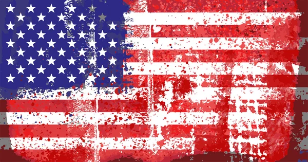 Drapeau grunge États-Unis — Image vectorielle