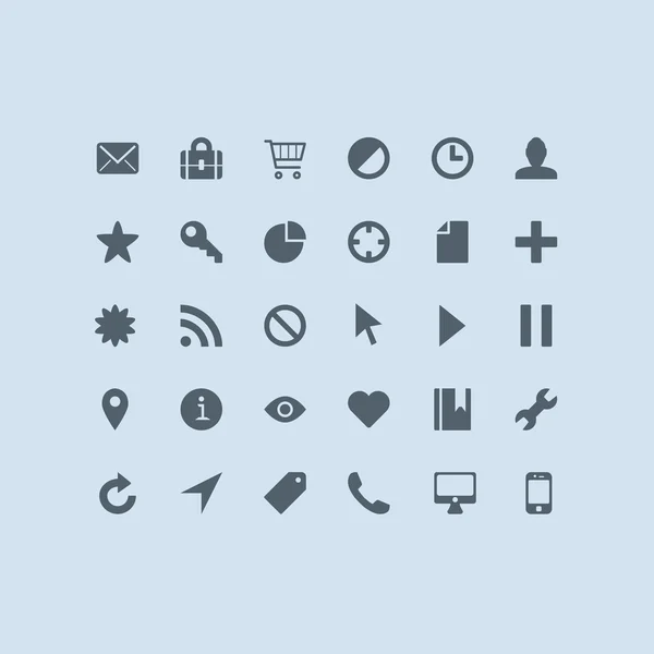 Glyph icons set — Stock Vector