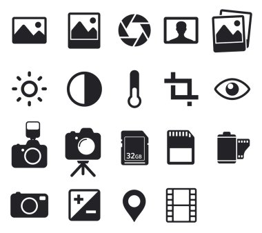 Photo icons clipart