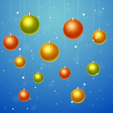 Noel baubles arka plan üzerinde izole.