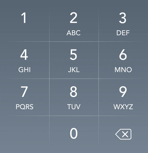 Interfaz HUD del teclado del teléfono — Vector de stock