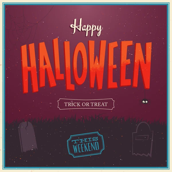 Feliz cartel de Halloween. — Vector de stock