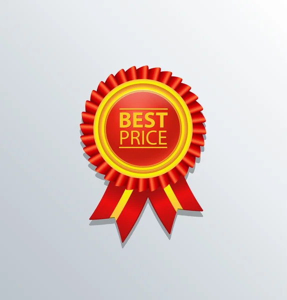 Best price label with ribbons — Stock Vector