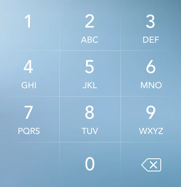 Interface HUD do teclado do telefone —  Vetores de Stock