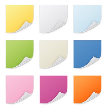 renkli yapışkan notlar thumbtacked