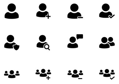 Kullanıcı Icons set.