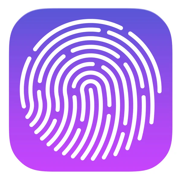 Fingerprint App icon — Stock Vector