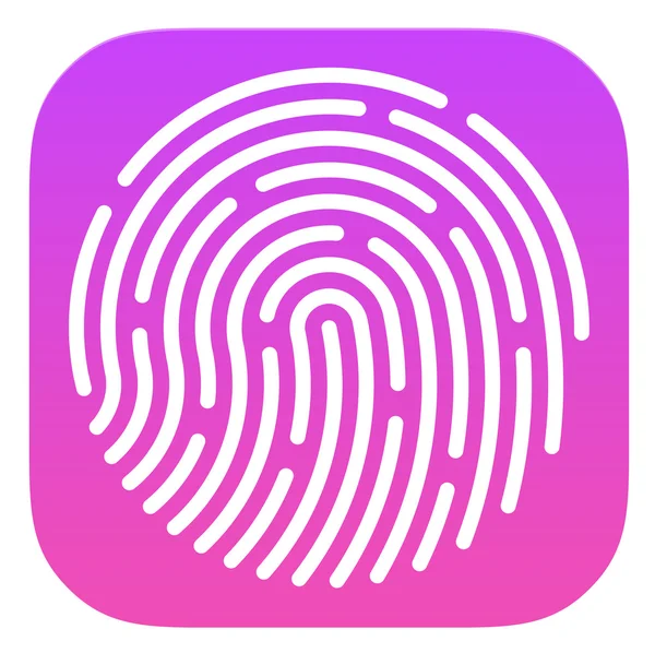 Fingerprint App icon — Stock Vector