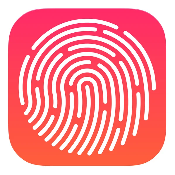 Fingerprint App icon — Stock Vector