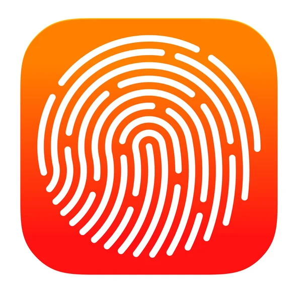 Fingerprint App icon — Stock Vector