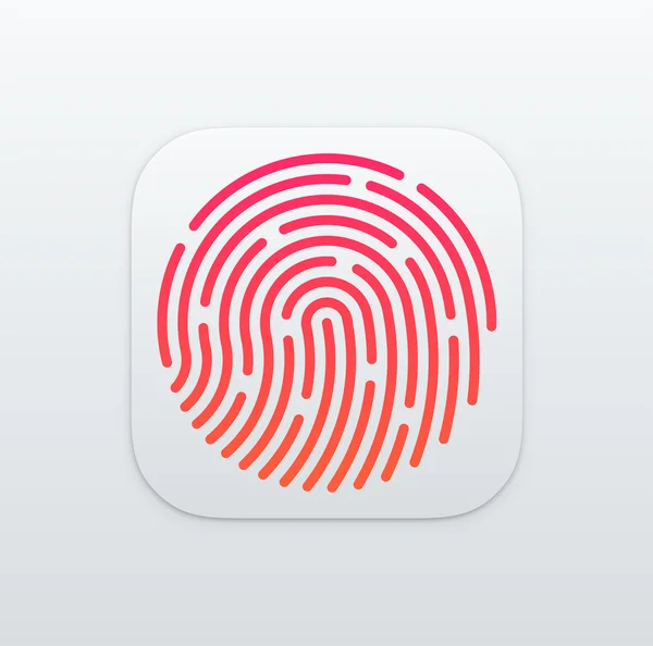 Fingerprint App icon — Stock Vector