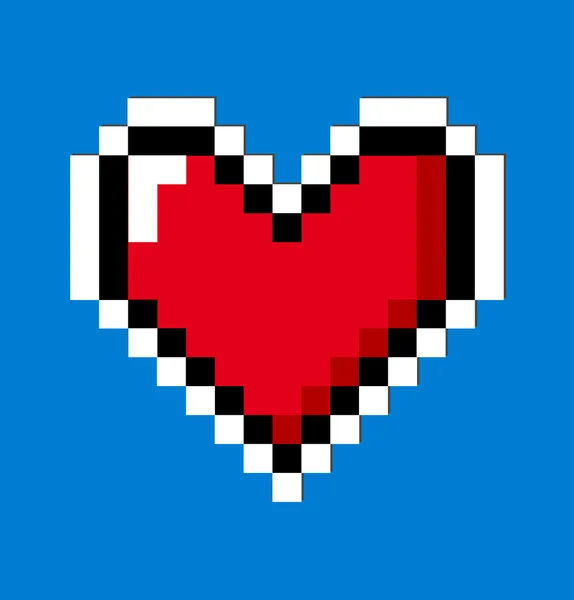 Pixel corazón — Vector de stock