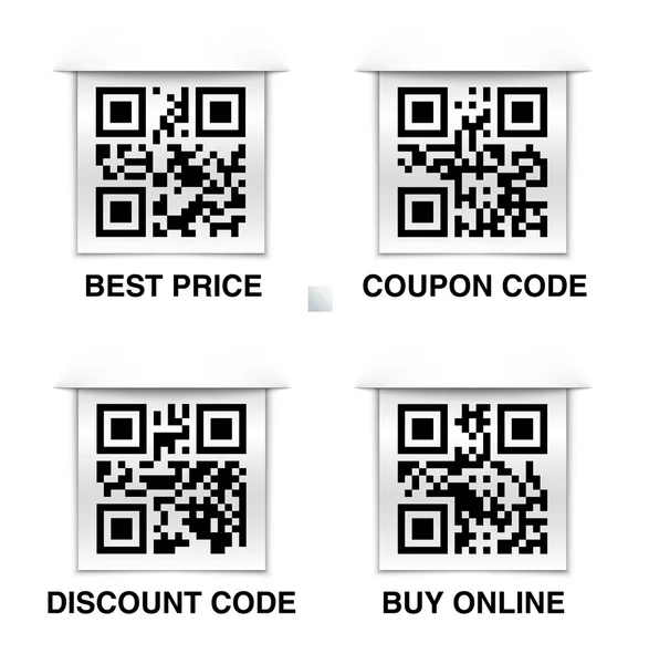 Collection of marketing related qr codes — Stock Vector