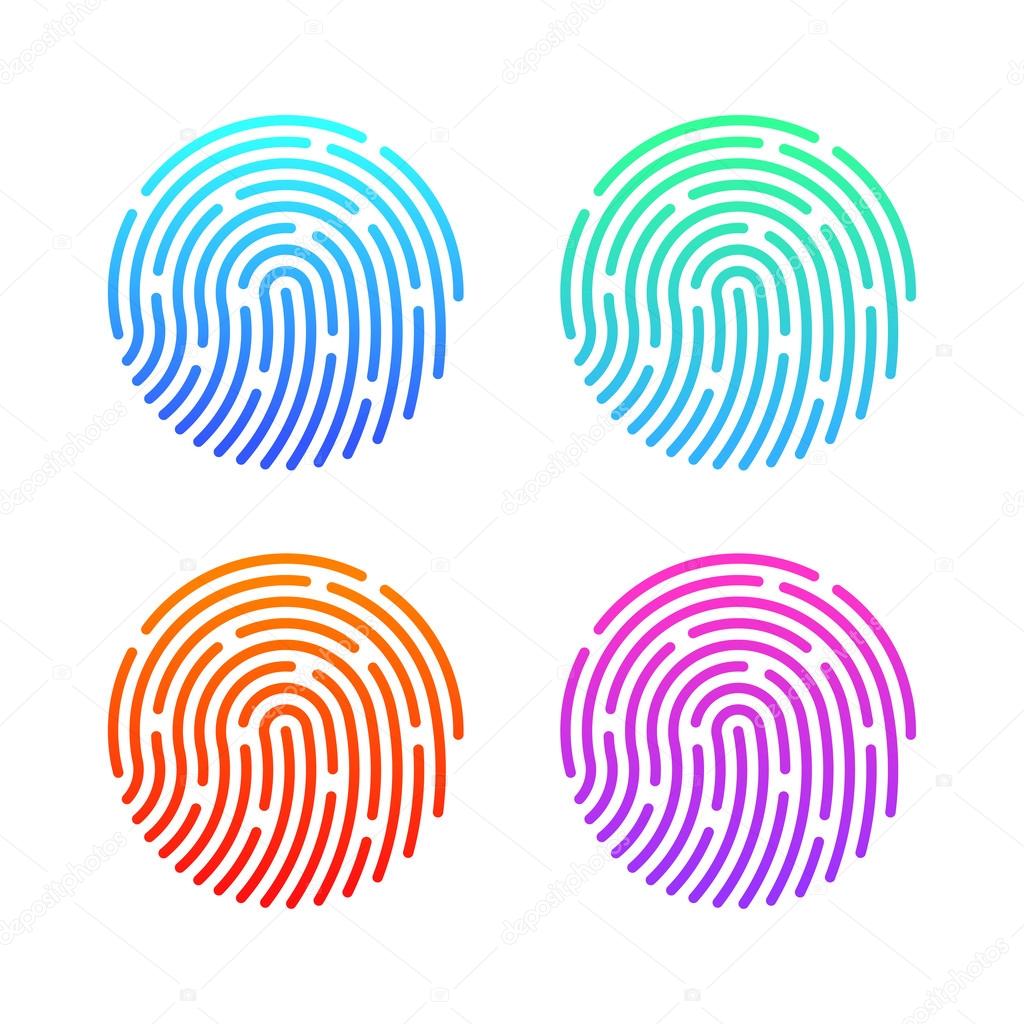 Fingerprint set Illustration