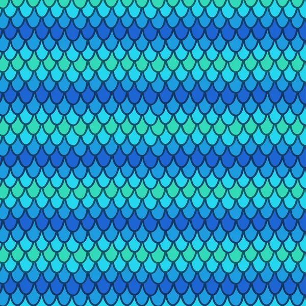 Motif nautique inspiré de la peau de poisson tropical de couleur bleu aqua . — Image vectorielle