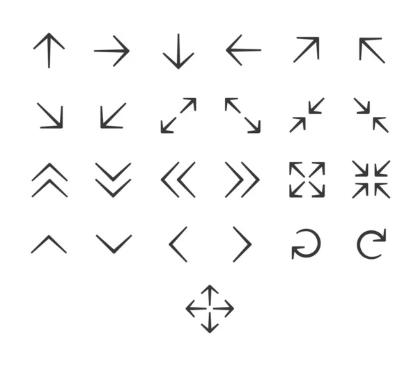 Ensemble d'icônes fléchées — Image vectorielle