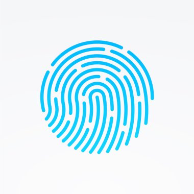Kimliği app simgesi. Parmak izi vektör çizim