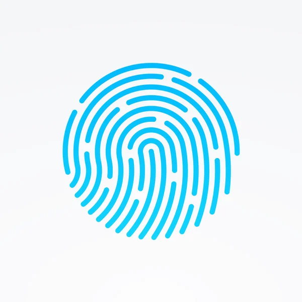 Kimliği app simgesi. Parmak izi vektör çizim