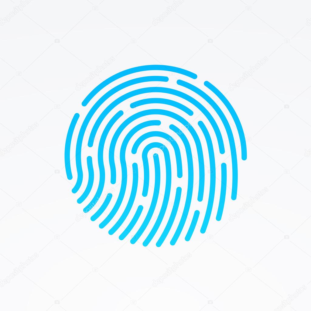 ID app icon. Fingerprint vector illustration