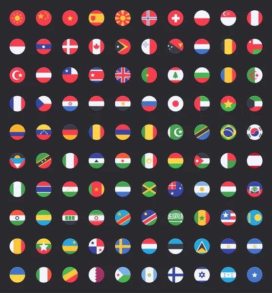 Vlag van wereld — Stockvector