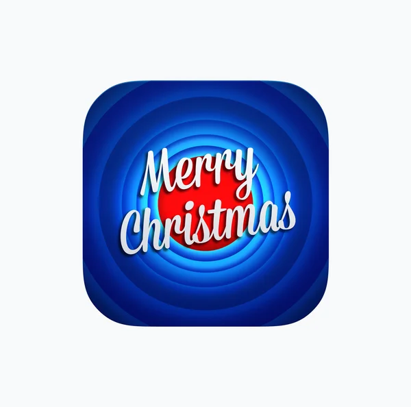 Merry Christmas app icon — Stock Vector