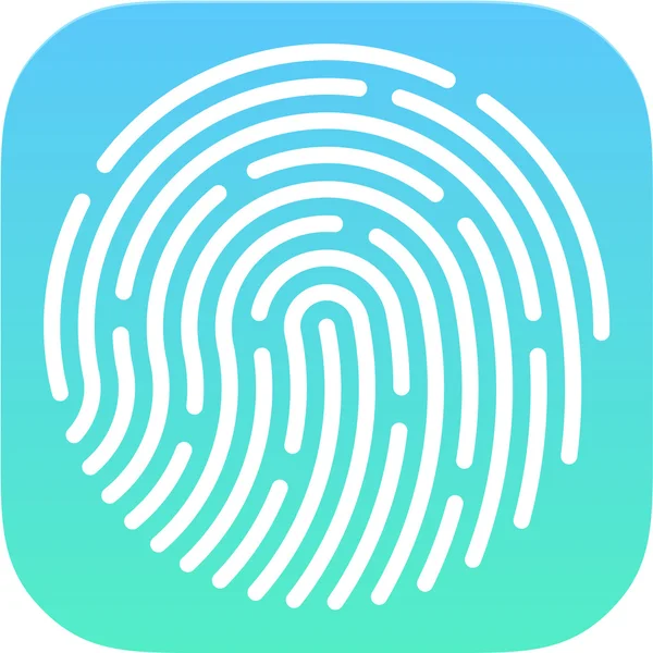 ID app icon. Fingerprint — Stock Vector