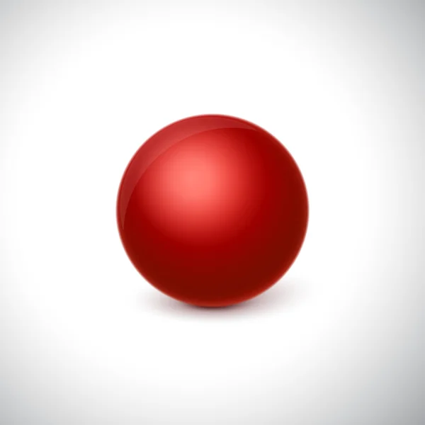 Sphère rouge brillant — Image vectorielle