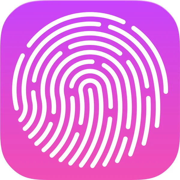ID app icon. Fingerprint — Stock Vector