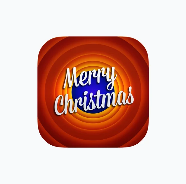 Vrolijk Kerstmis app pictogram — Stockvector