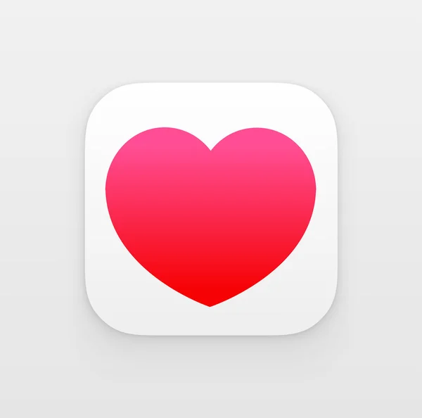 Hjärtat app ikon — Stock vektor